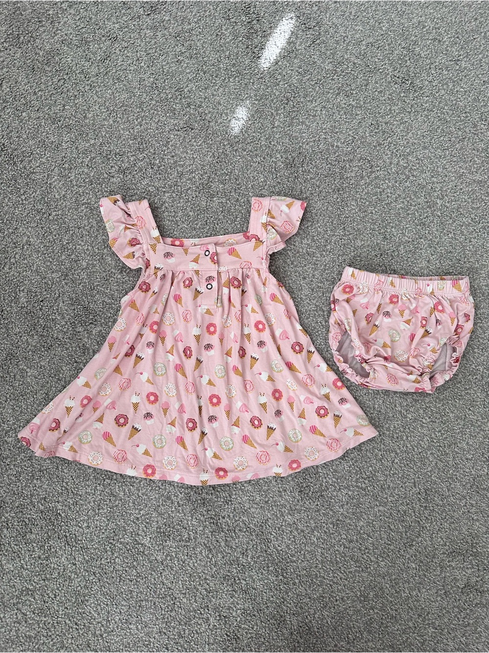 Sweet Bamboo Ice Cream & Donuts Dress with Matching Bloomers